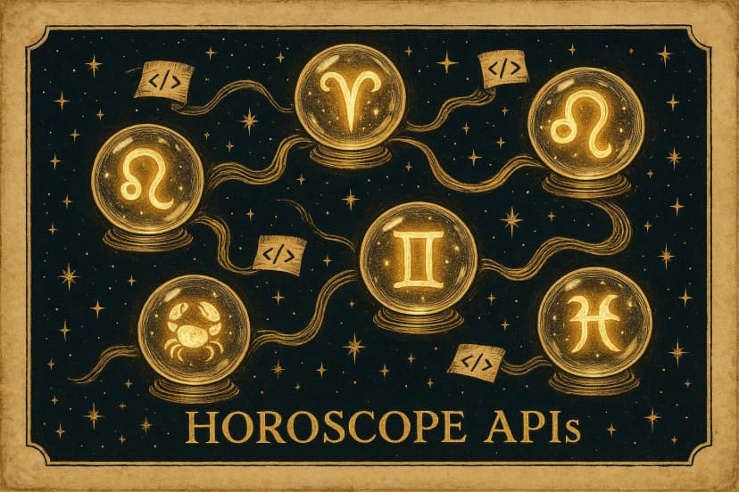 Comparison of horoscope API providers showing feature matrix and performance benchmarks