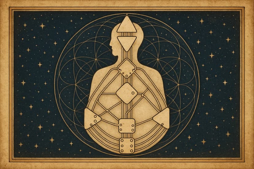 Human Design bodygraph SVG chart with defined centers and channels visualization